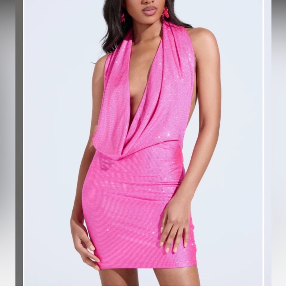 Pink Rhinestone Dress 💞 - Picture 1 of 3